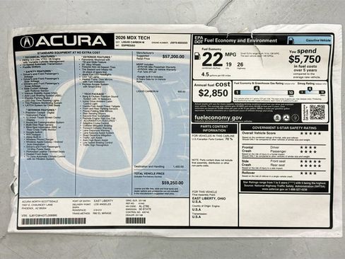 Used 2026 Acura MDX w/ Technology Package FWD image 9