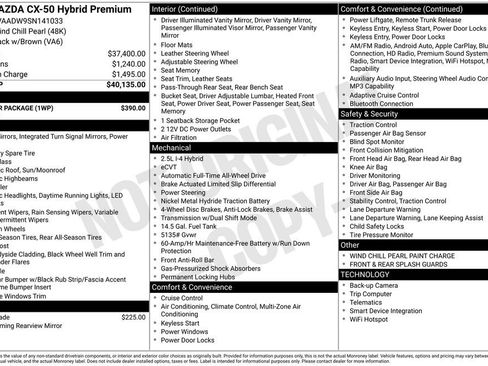 New 2025 MAZDA CX-50 AWD 2.5 Hybrid w/ Weather Package image 29