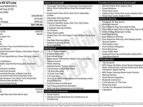 Certified 2021 Kia K5 GT-Line FWD image 22