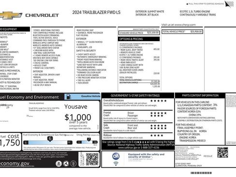 Used 2024 Chevrolet TrailBlazer LS w/ LS Convenience Package FWD image 12