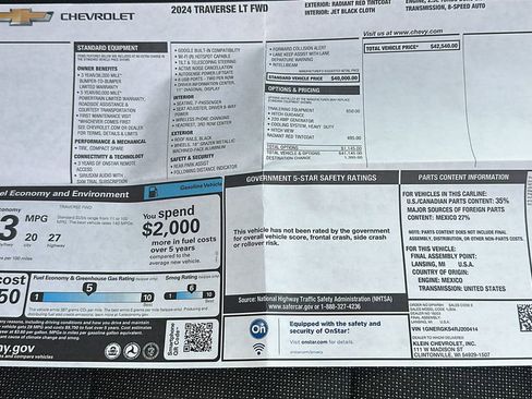 Used 2024 Chevrolet Traverse LT w/ Trailering Package image 32