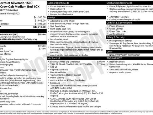 Used 2018 Chevrolet Silverado 1500 Custom w/ Trailering Package AWD/4WD image 15