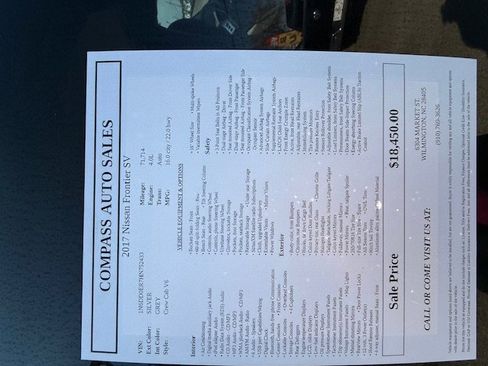 Used 2017 Nissan Frontier SV w/ SV Value Truck Package image 9