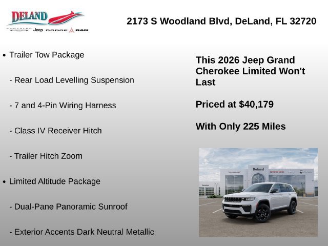 New 2026 Jeep Grand Cherokee Limited w/ Limited Altitude Package AWD/4WD image 7