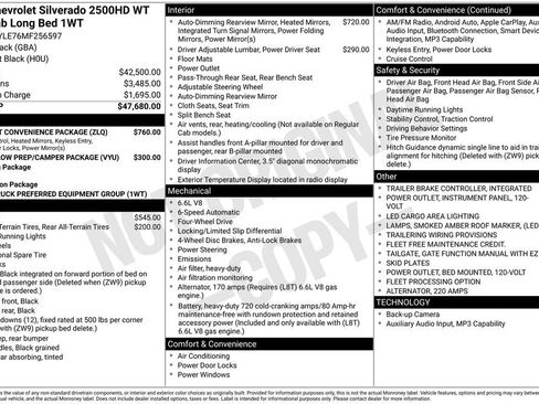 Used 2021 Chevrolet Silverado 2500 W/T w/ WT Fleet Convenience Package AWD/4WD image 16