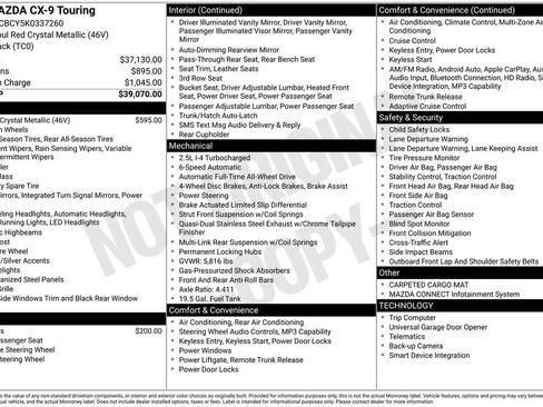 Used 2019 MAZDA CX-9 Touring image 2