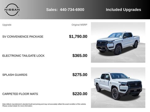 New 2026 Nissan Frontier SV w/ SV Convenience Package AWD/4WD image 7