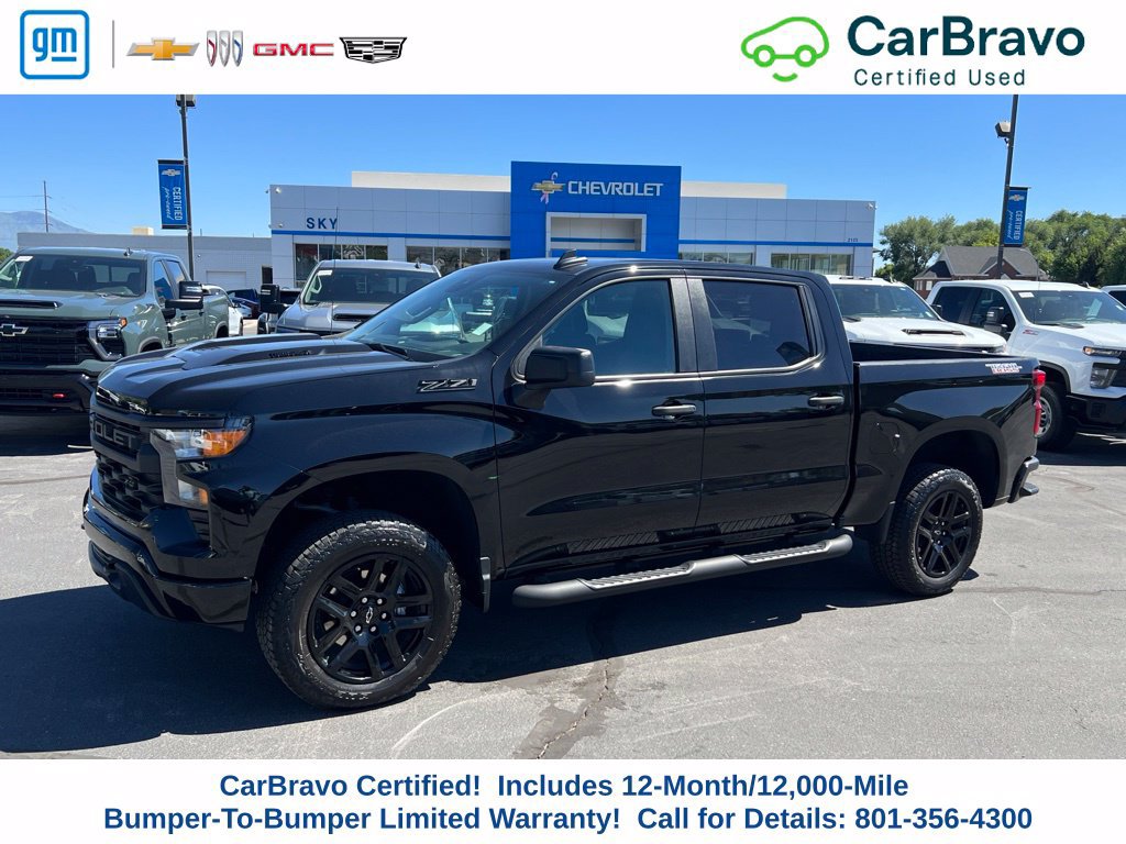 Certified 2026 Chevrolet Silverado 1500 Custom Trail Boss w/ Turbomax Blackout Package AWD/4WD image 1