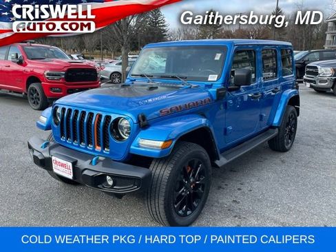 Used 2022 Jeep Wrangler Unlimited Sahara 4xe w/ Cold Weather Group image 1