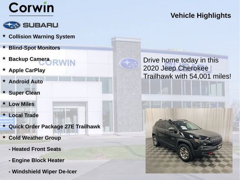 Used 2020 Jeep Cherokee Trailhawk w/ Cold Weather Group AWD/4WD image 6