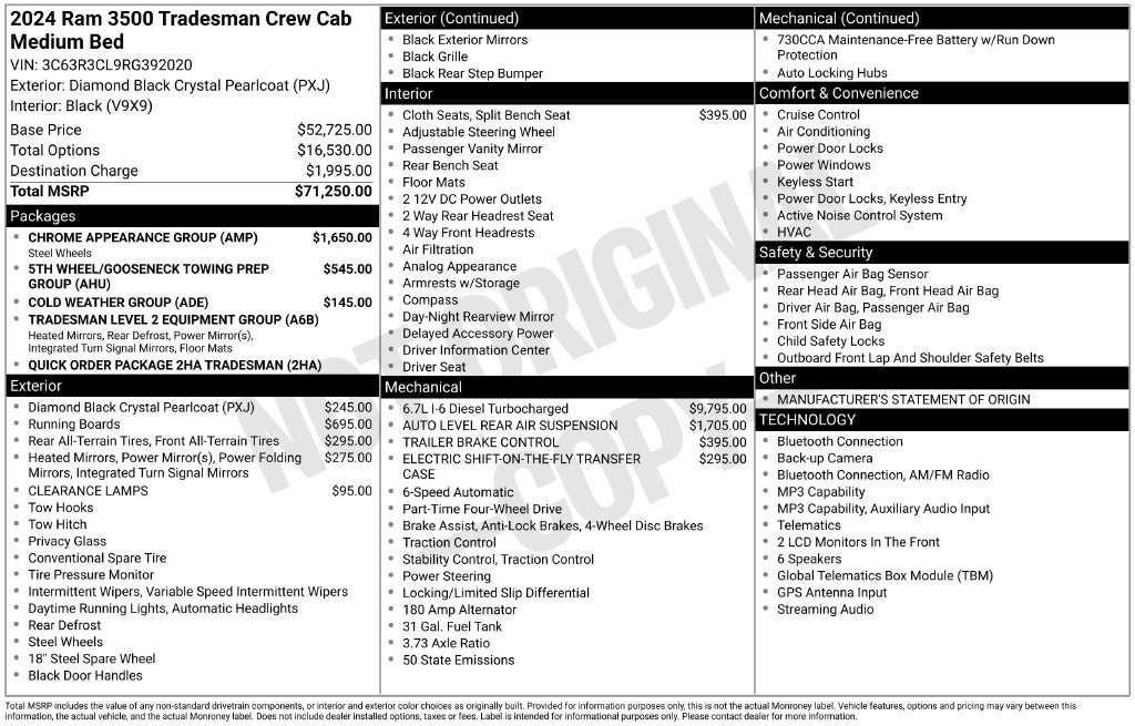 Used 2024 RAM 3500 Tradesman w/ Chrome Appearance Group AWD/4WD image 4