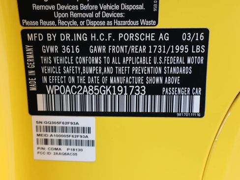 Used 2016 Porsche Cayman GT4 RWD image 22