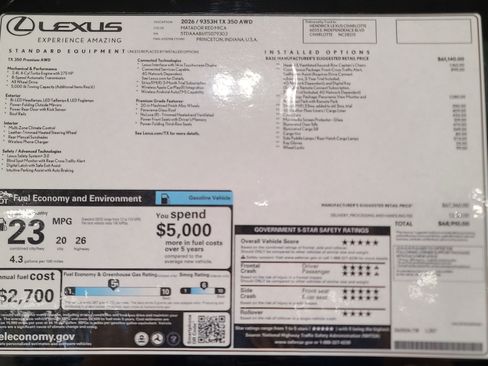 Certified 2026 Lexus TX 350 AWD w/ Technology Package image 44