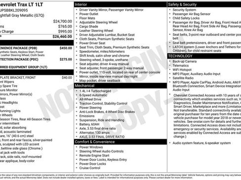 Used 2019 Chevrolet Trax LT w/ LT Convenience Package AWD/4WD image 5