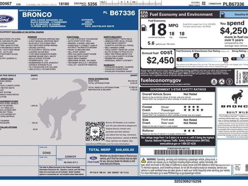 Used 2023 Ford Bronco Black Diamond AWD/4WD image 31