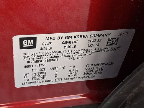 Certified 2022 Chevrolet TrailBlazer RS AWD/4WD image 29