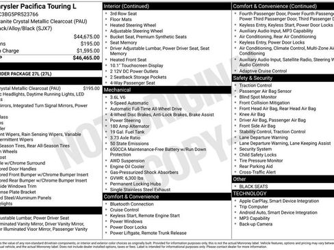 Used 2023 Chrysler Pacifica Touring-L AWD/4WD image 2