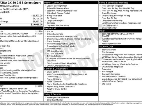 Used 2024 MAZDA CX-30 AWD 2.5 S w/ Select Sport Pkg image 31