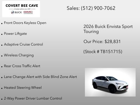 New 2026 Buick Envista Sport Touring w/ Convenience I Package image 18