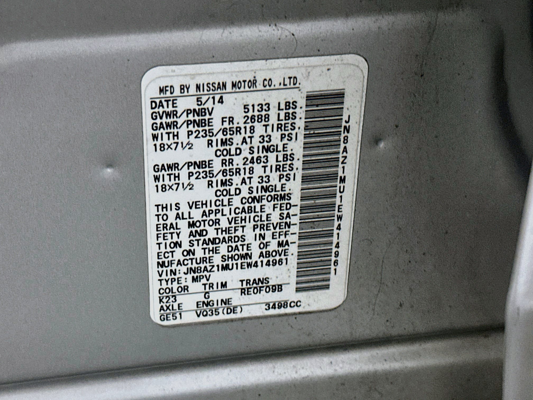 Used 2014 Nissan Murano S FWD image 12
