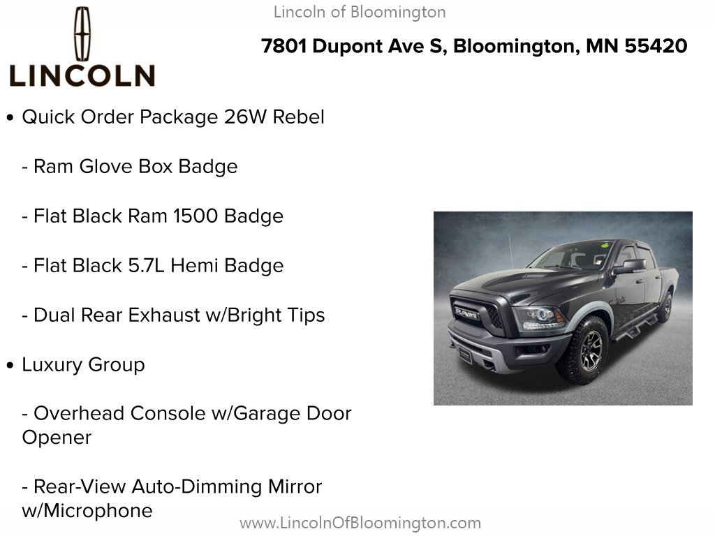 Used 2016 RAM 1500 Rebel w/ Luxury Group AWD/4WD image 5