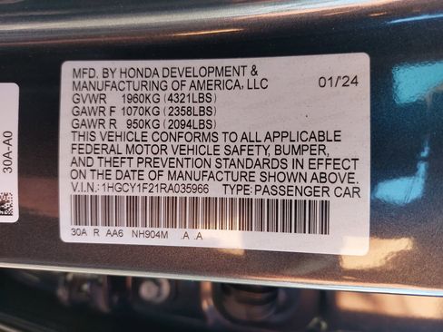 Certified 2024 Honda Accord LX image 37