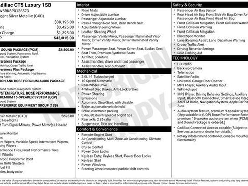 Used 2023 Cadillac CT5 Luxury w/ Sun And Sound Package RWD image 3