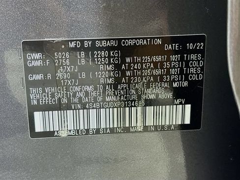 Certified 2023 Subaru Outback Wilderness AWD/4WD image 36