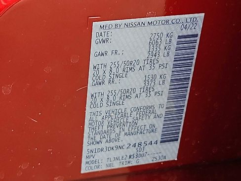 Used 2022 Nissan Pathfinder Platinum w/ Cargo Package image 26