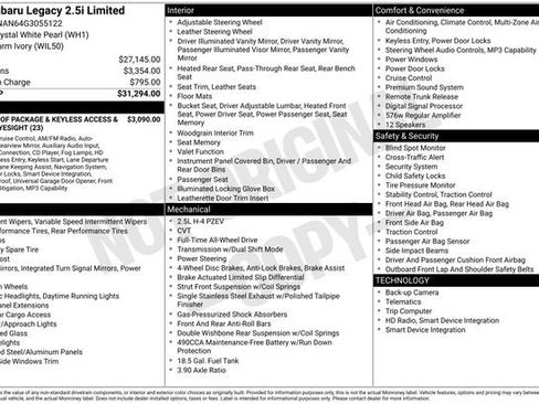 Used 2016 Subaru Legacy 2.5i Limited image 10