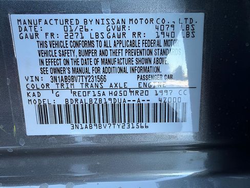 New 2026 Nissan Sentra S w/ S Cold Weather Package image 24