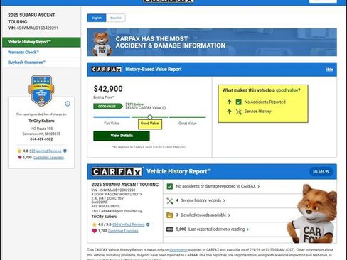 Used 2025 Subaru Ascent Touring AWD/4WD image 11