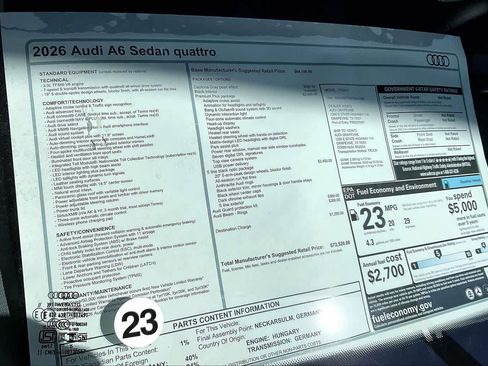 New 2026 Audi A6 Premium Plus image 21