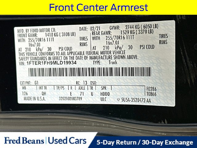 Used 2021 Ford Ranger XL w/ Equipment Group 101A High AWD/4WD image 34