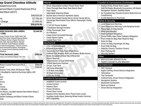 New 2026 Jeep Grand Cherokee Altitude AWD/4WD image 4