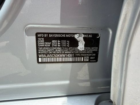 Used 2019 BMW 530i w/ Convenience Package RWD image 14