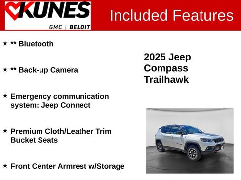 Used 2025 Jeep Compass Trailhawk w/ Trailer Tow Group AWD/4WD image 2