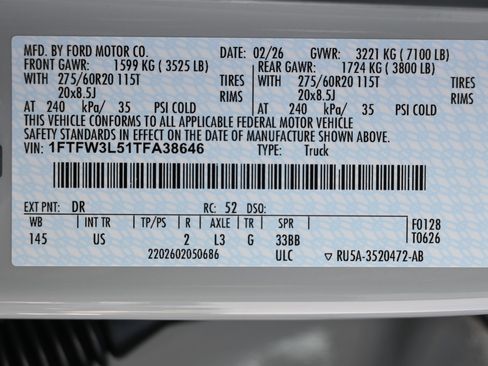 New 2026 Ford F150 XLT w/ Equipment Group 302A MID AWD/4WD image 14