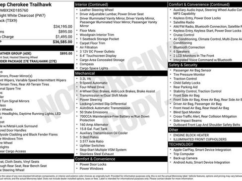 Used 2019 Jeep Cherokee Trailhawk w/ Cold Weather Group image 27