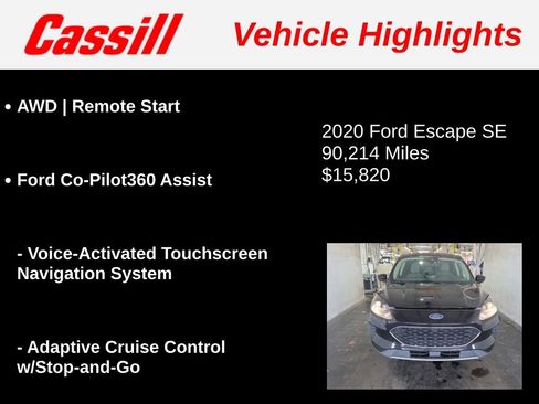 Used 2020 Ford Escape SE AWD/4WD image 3