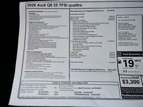 New 2026 Audi Q8 Premium Plus image 44