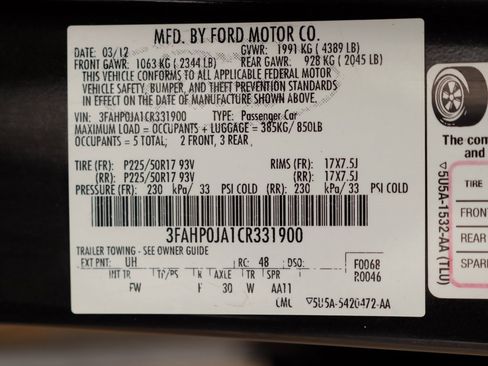 Used 2012 Ford Fusion SEL image 38