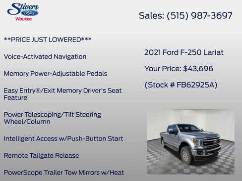 Used 2021 Ford F250 Lariat w/ Lariat Ultimate Package AWD/4WD image 25