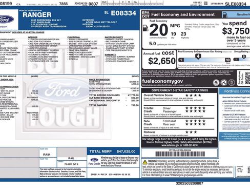 Certified 2025 Ford Ranger XLT w/ FX4 Off-Road Package AWD/4WD image 33