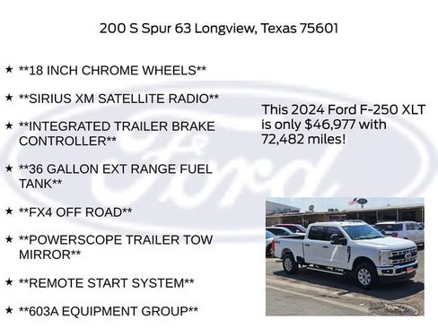 Used 2024 Ford F250 XLT w/ FX4 Off-Road Package AWD/4WD image 17