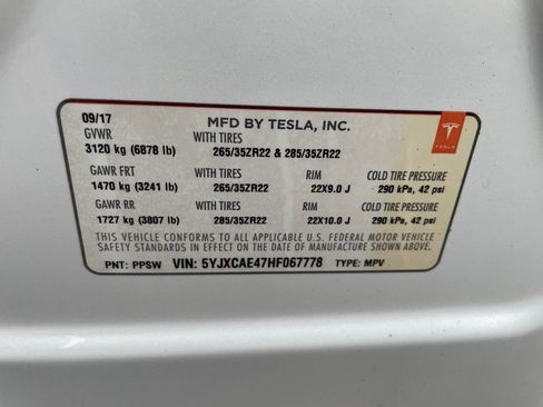 Used 2017 Tesla Model X P100D image 78