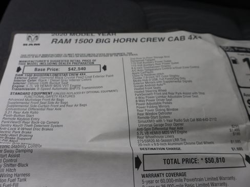 Used 2020 RAM 1500 Big Horn AWD/4WD image 59