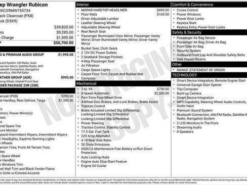 Certified 2021 Jeep Wrangler Rubicon AWD/4WD image 3
