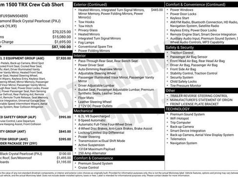 Used 2021 RAM 1500 TRX w/ TRX Level 2 Equipment Group AWD/4WD image 21