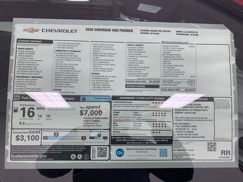 New 2026 Chevrolet Suburban Premier w/ Sun And Tow Package image 31